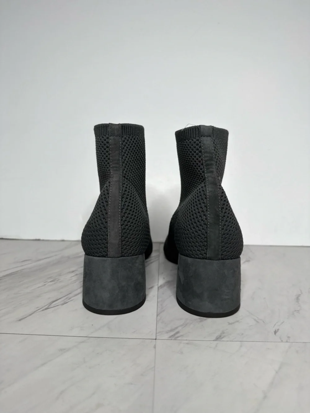 Eileen Fisher Honey Gray Knit Stretch Bootie 9 1/2 - Picture 3 of 13